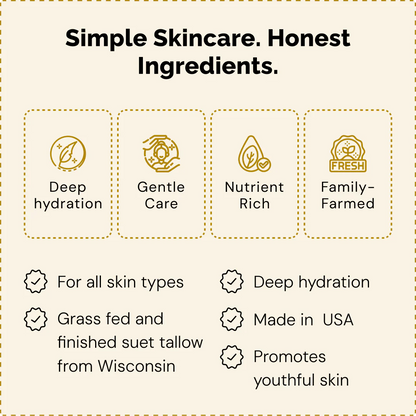 Organic Tallow & Manuka Honey Moisturizer